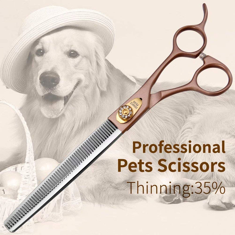 Fenice Peak Professional Thinning Scissors for Dog Cat 7/7.5'' Pet Grooming Scissors 440C Stainless Steel Thinning Shears for Dogs 50/56 Teeth 7.5'' - PawsPlanet Australia