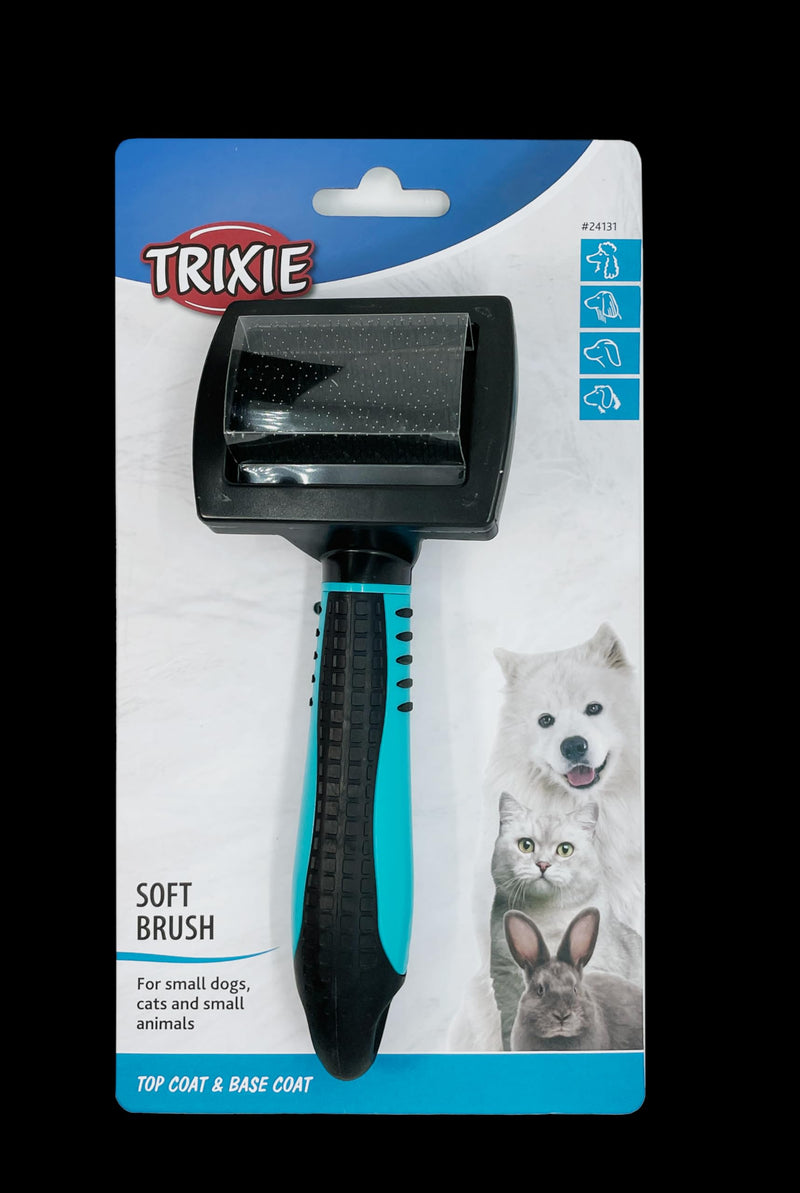 TRIXIE Pet Grooming Brush for Cats, Dogs, Small Animals, Detangling Top Coats and Base Coats, Deshedding Tool - PawsPlanet Australia