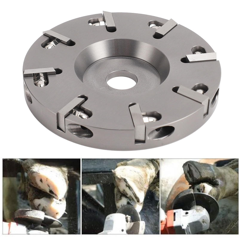 Livestock Hoof Trimming Disc, Plate Hoof Trimming Discs Hoof Grinding Discs Claws Hoof Care Tool with 8 Teeth Steel, 3.9x3.9x0.6in Hoof Nipper Knife Tool for Livestock Sheep Cattle