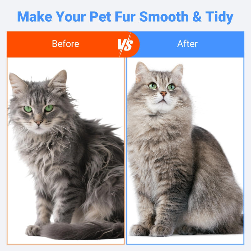 Cat & Dog Steam Brush for Shedding, Pet Hair Removal Tool with Spray, Anti-static Comb & Brush for All Pets, White - PawsPlanet Australia