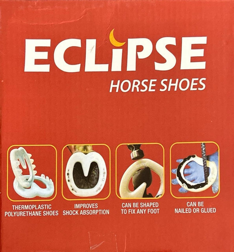 MPMH Eclipse Series I Heart Bar Professional Horseshoe, White Polyurethane, Thermoplastic Construction, Superior Grip, Shock Absorbing Design for Equestrian Use (1) 1