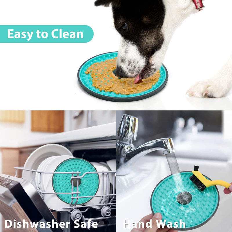Lick Mat for Dogs, Dog Crate Lick Pads Slow Feeder, Lick Pad Crate Training Toy Crate Lick Plate,Very Suitable Peanut Butter, Treats Yogurt, Bolognese, for Boredom and Anxiety Relief Licking Pad 1 pcs Blue - PawsPlanet Australia