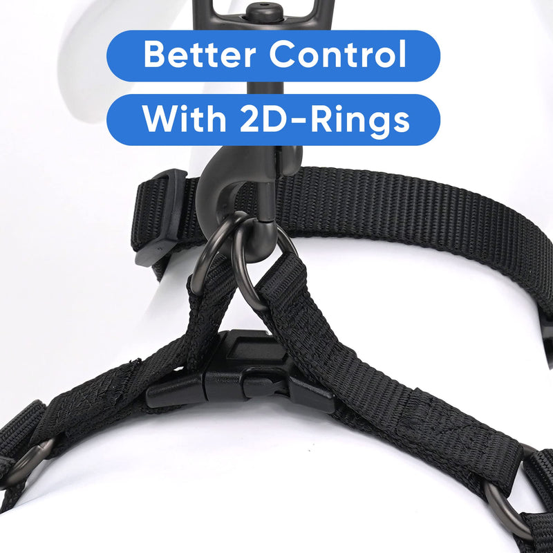 Pawtitas Step-in Dog Harness Solid Color Vest for Training & Walking, Puppy & Small Dog Black Onyx Small (Pack of 1) Black Onyx ✅ - PawsPlanet Australia