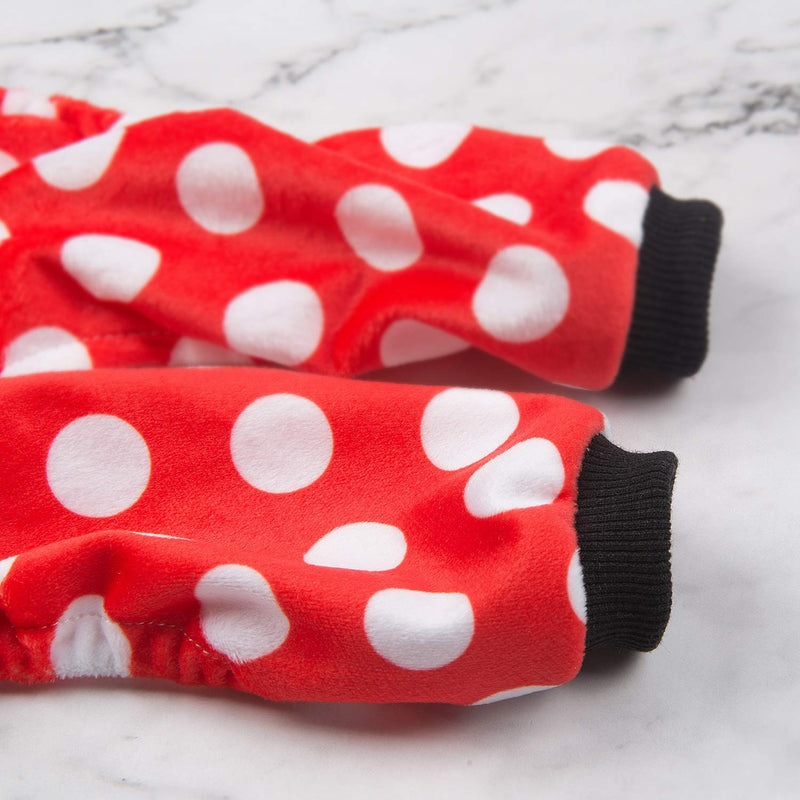 CuteBone Dog Pajamas Dots Dog Apparel Dog Jumpsuit Pet Clothes Pajamas Puppy Clothes P65L Large Polka Dots