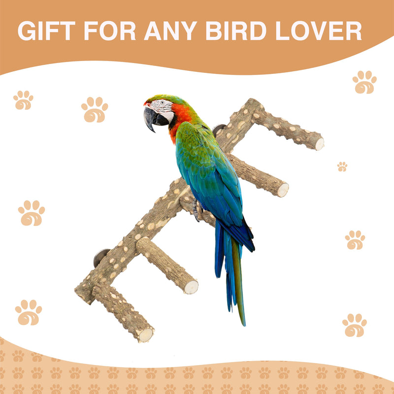 Bird Ladder Perch for Cage - Natural Wooden Bridge, Exercise Stands for Parrot Climbing - Pet Training Ladders - Hanging Playground -Toys for Parakeet, Cockatiel, Conures, Lovebirds, Budgie - PawsPlanet Australia