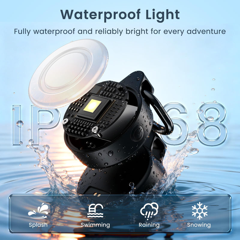 Dog Light with GPS Tracker, Anti-Lost Waterproof Dog Collar Light for Night Walking, Camping, 6 Modes IP68 Rechargeable LED Pet Tracking Lights, Work with Apple Find My, No Monthly Fee(iOS only) - PawsPlanet Australia