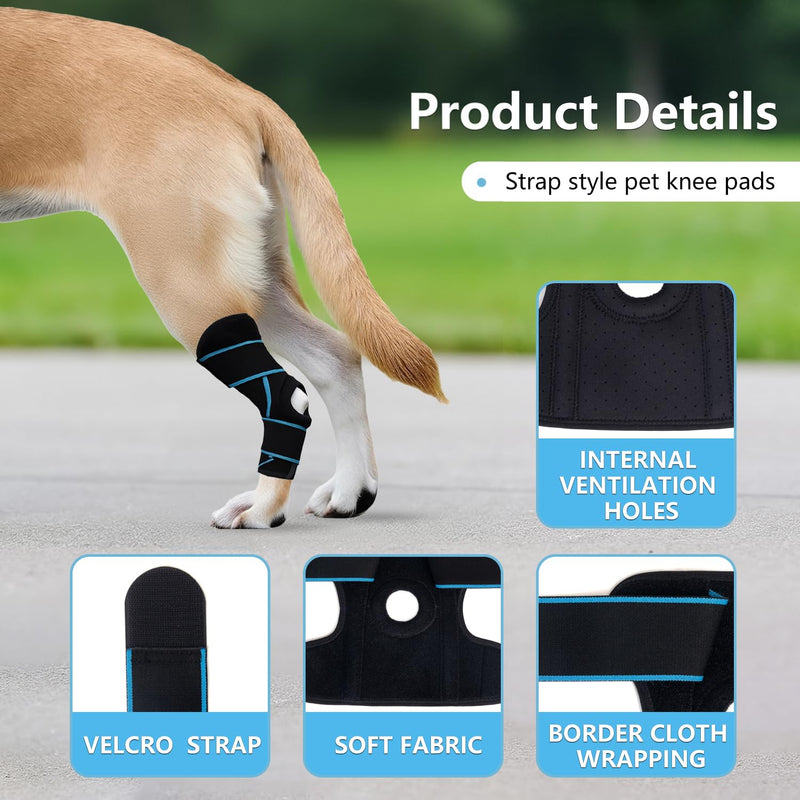 Dog Knee Brace for Back Leg, ACL Support for Large Dogs, Adjustable Dog Leg Brace for Hind Leg Injuries, Canine Joint Wrap for Arthritis Recovery (L) L