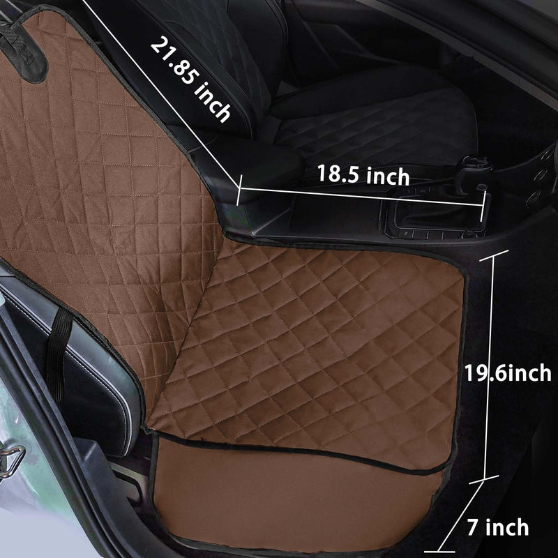 Full Protection Dog Car Seat Cover with Side Flaps Nonslip Scratchproof. Waterproof Front Seat Car Cover Fits for Most Vehicles 1 Pack (brown) Universal Fit brown - PawsPlanet Australia
