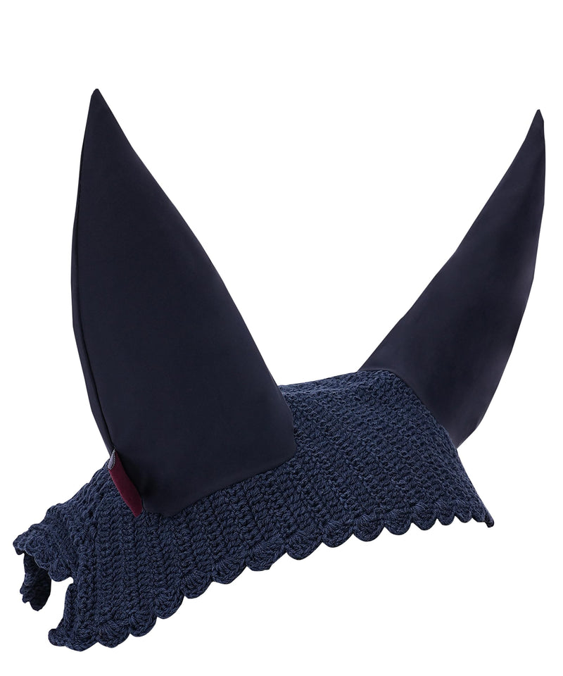 Prominent Ear Bonnet with Sound Resistant and Soft Stretchable Lycra Ears (Large: (Horizontal) A: 34cm, (Vertical) B: 42cm, Navy) Large: (x-axis) A: 34cm, (y-axis) B: 42cm