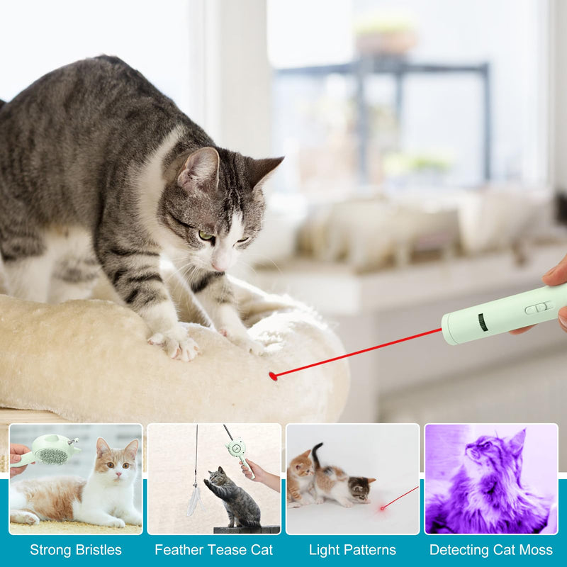 3 In 1 Cat Brush, Cat brush with Release Button, Cat Brushes for Indoor Cats Shedding,Cat Brush for Long or Short Haired Cats,Cuddles and Meow - PawsPlanet Australia