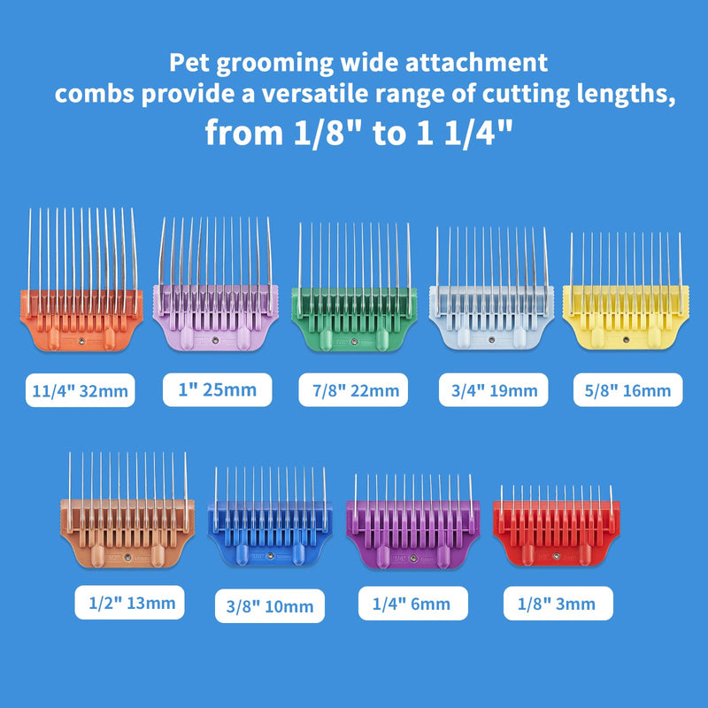16MM 5/8Inch Pet Grooming Clipper Attachment Guard Comb, for Wide A5 Blades, Compatible with Andis, Conair, Wahl, Laube, Thrive, Bucchelli, or other A5 Series, Only Fit for 10W/15W/30W Wide Blade 16mm or 5/8" - PawsPlanet Australia