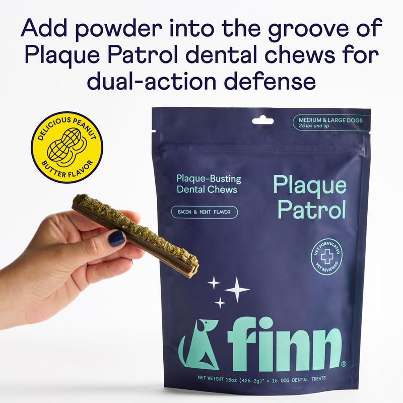 Finn Dental Powder for Dogs | Targets Plaque, Tartar & Bad Breath