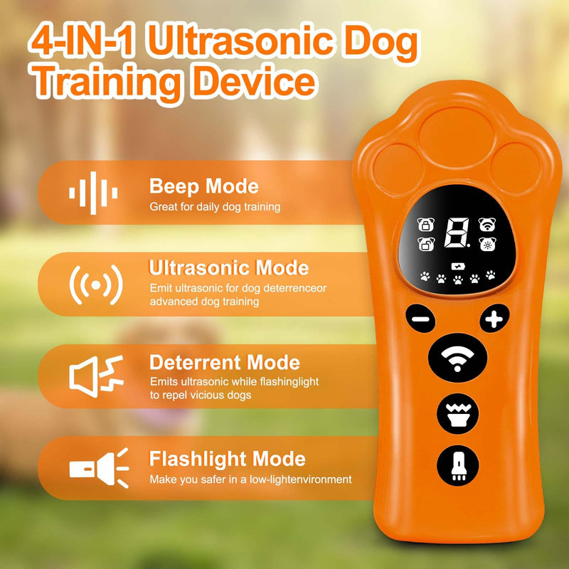 OSA Dog Bark Deterrent Device, 3X Anti Barking Device for Dogs,Variable Frequency Pet Behavior Corrector with 10 Level Ultra Sound, Anti-Bark Flashlight,Dog Barking Deterrent Devices