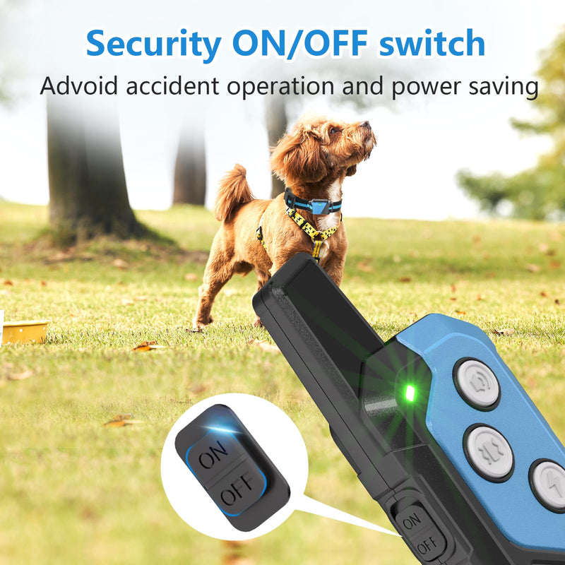 Shock Collar for Dogs, Dog Training Collar with Remote Control for 2 Dogs, 3 Training Modes with Beep, Vibration and Satic, Waterproof, Rechargeable E Collar for Large Medium Small Blue - PawsPlanet Australia