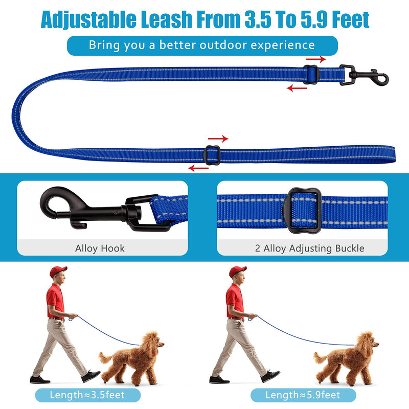 Martingale Dog Collar and Leash Set Martingale Collars for Dogs Reflective Martingale Collar for Small Medium Large Dogs(Blue&S) S Blue - PawsPlanet Australia