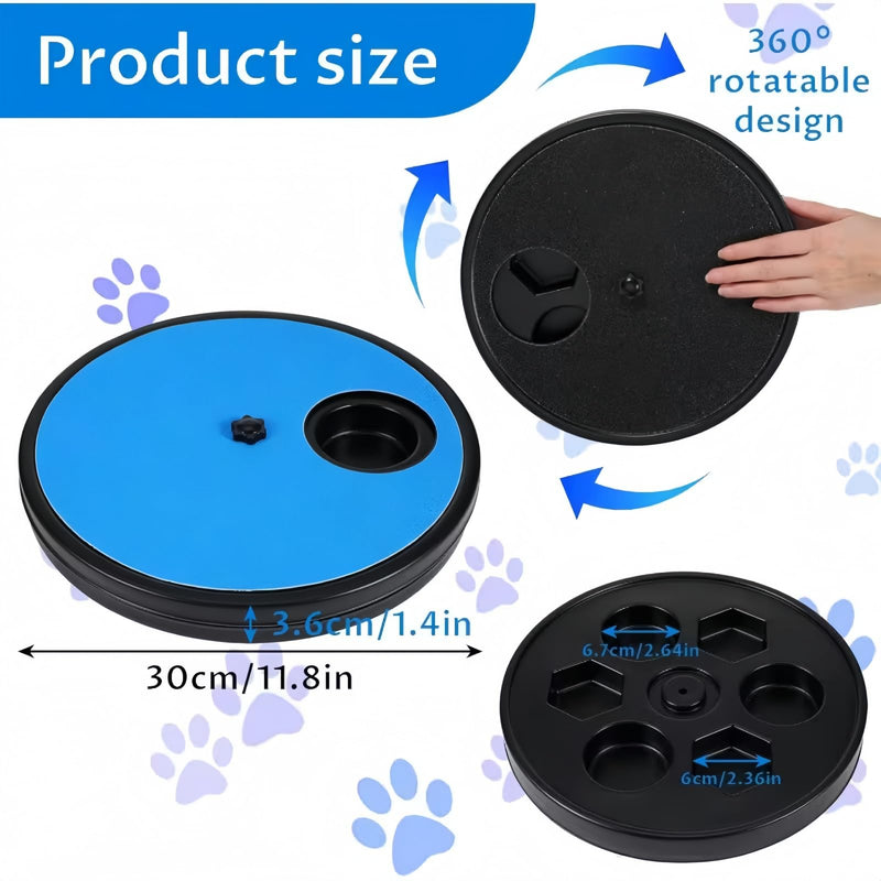 Blue Dog Nail File Scratch Board,3-in-1 Rotatable Pet Scratch Pad for Indoor Dogs,Dog Nail File & Scratch Board for Nails,Interactive Slow Feeder & Grooming To/y for Small Medium Large Dogs 2 - PawsPlanet Australia