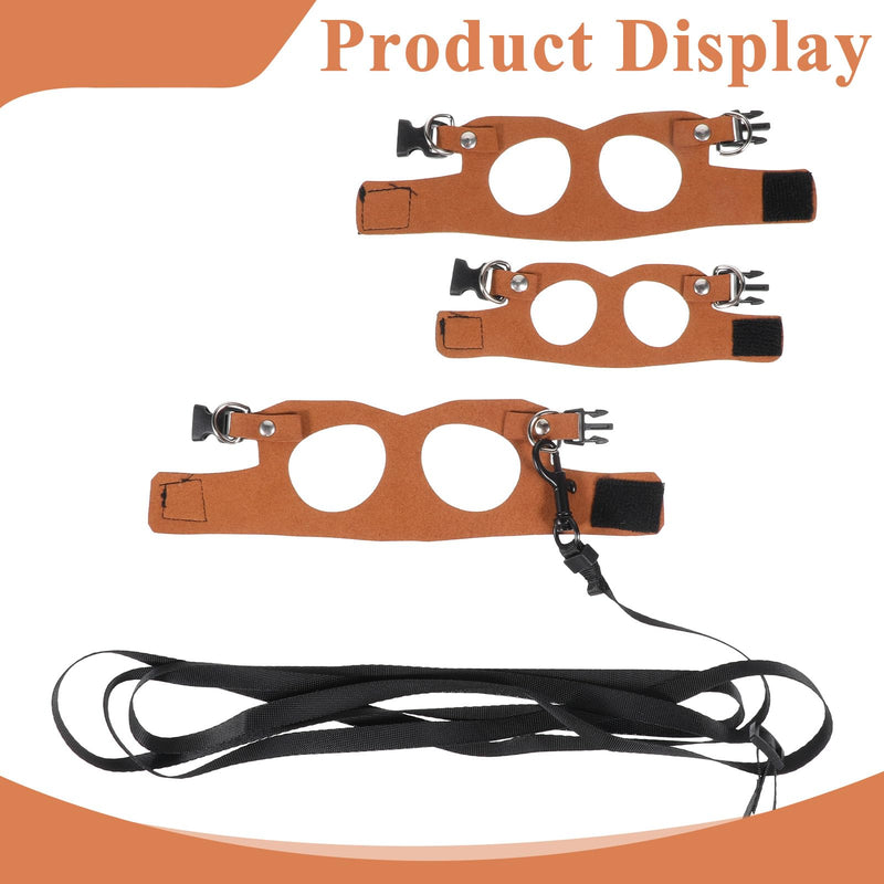 3 Pack Adjustable Harness and Leash Set Soft Leather Lizards Harness Small Animal Traction Rope Strap Bearded Dragon Lizard Training Walking Vest for Reptiles Squirrel Lizard Chinchilla - PawsPlanet Australia