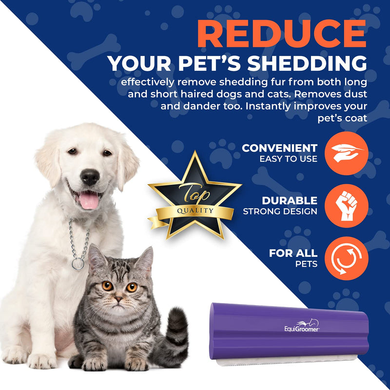 EasyGroomer Deshedding Brush for Dogs Cats | Purple | Undercoat Tool for Large and Small Pets | Comb Removes Loose Dirt, Hair and Fur | Perfect Clean for Short and Long Hair Grooming Shedding 5 Inch - PawsPlanet Australia