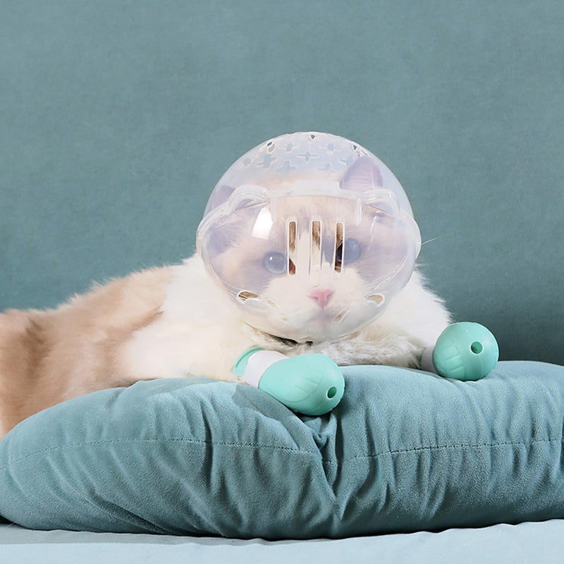Protective headgear for cats, soft PP muzzle for pets, prevents injuries, licking, scratching, protective mask for cat grooming