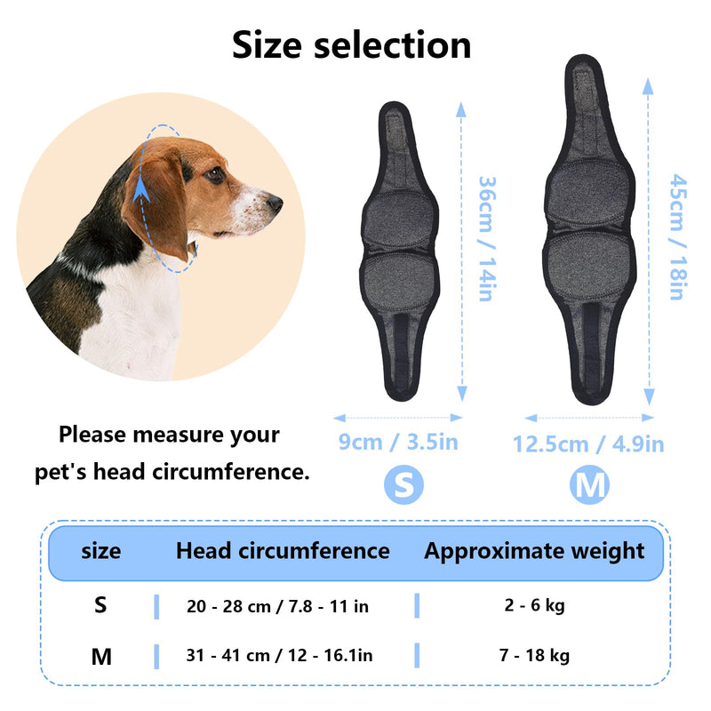 2 Pieces Dog Ear Muffs Dog Snood Ear Protector for Anxiety Relief and Grooming, Pet Dog Earmuff Ear Protectors for Comfort During Outdoor Activity, Cold Weather, Bath (S) S
