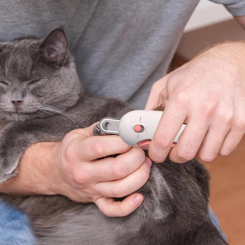 Adjustable Cat Nail Clipper to Avoid Excessive Cutting, Cat Nail Trimmer with Nail File, Pet Nail Clippers for Kitten Bunny Guinea Pig Rabbit Ferret (Pink) - PawsPlanet Australia