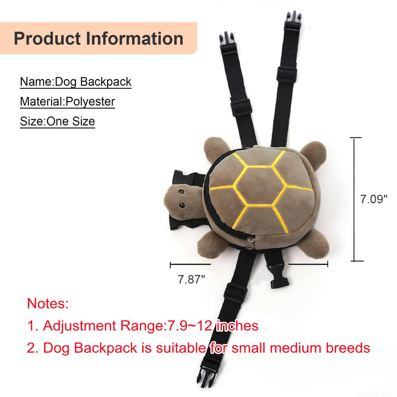 Dog Backpack Harness Puppy Self Carrier Bag Adjustable Pet Saddle Bag with D-Ring for Camping Hiking Daily Walking, Brown - PawsPlanet Australia