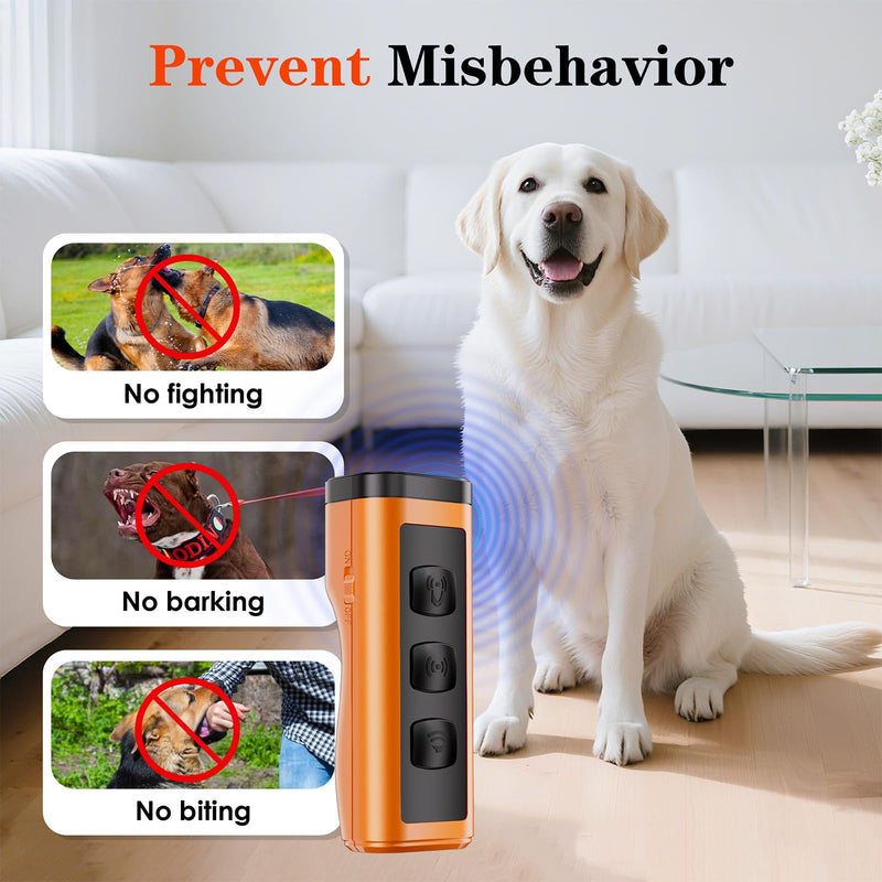 Dog Bark Deterrent Devices Rechargeable Anti-Barking Device for Dogs 50ft Long Range Ultrasonic Correct Your Dog's Bad Behavior at the Push of aButton Better Than Shock Collars or Dog Training Collars 1 - PawsPlanet Australia