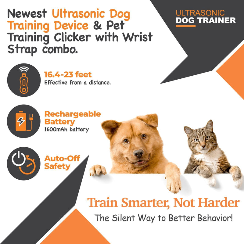 Dog Bark Deterrent Devices – 3 Modes, 15m Range, Flashlight | Safe Humane Anti Barking Device for Dogs | Bark Deterrent Device, Dog Clicker for Training, Dog Training Clicker for Peaceful Home - PawsPlanet Australia
