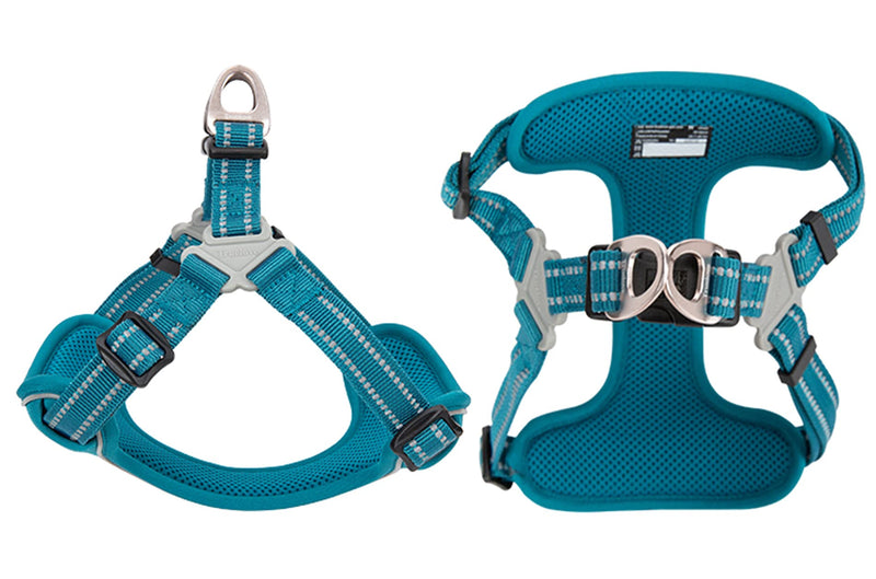 TRUE LOVE Dog Harness TLH5991 Anti Pull Safety Vest Step-in Style Harness for More Comfort and Less Tug Reflective Pet Harness by Truelove Blue L
