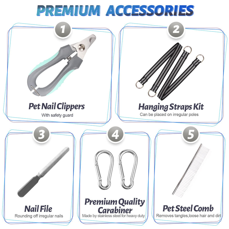 Pet Dog Grooming Hammock Harness for Grooming (XL 80lb), Dog Sling Holder for Clipping Nails with Clippers, Pet Comb XL for X-Large Dogs 80LB - PawsPlanet Australia