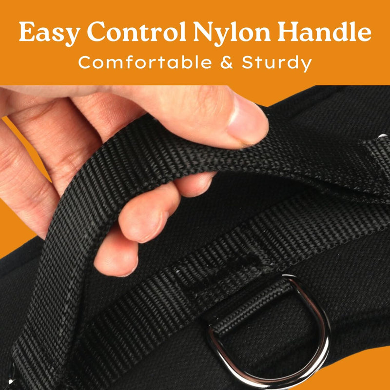 Dog Harness, No-Pull, 3 Leash Clips, No Choke, Reflective, Adjustable and Padded, for Easy Walking and Training for Small, Medium and Large Dogs (Black, L) BLACK L (49-78 lbs) - PawsPlanet Australia