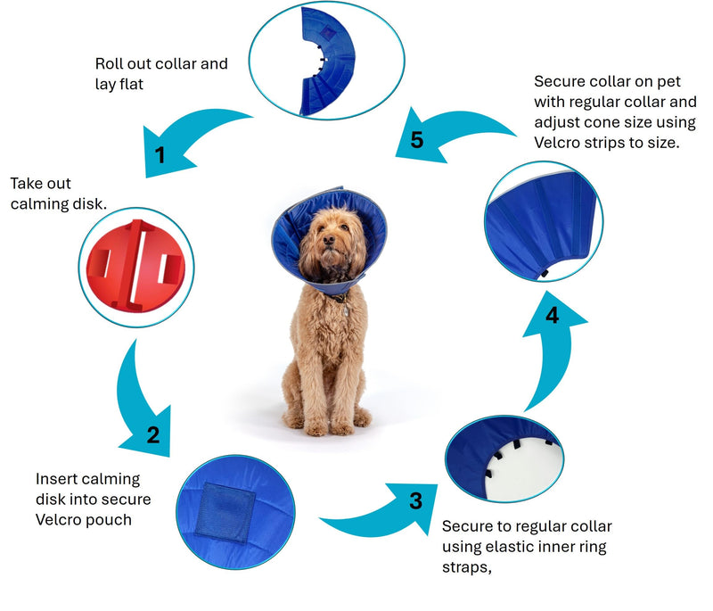 Calm Paws Dog Caring Collar W/Calming (Large) Large - PawsPlanet Australia