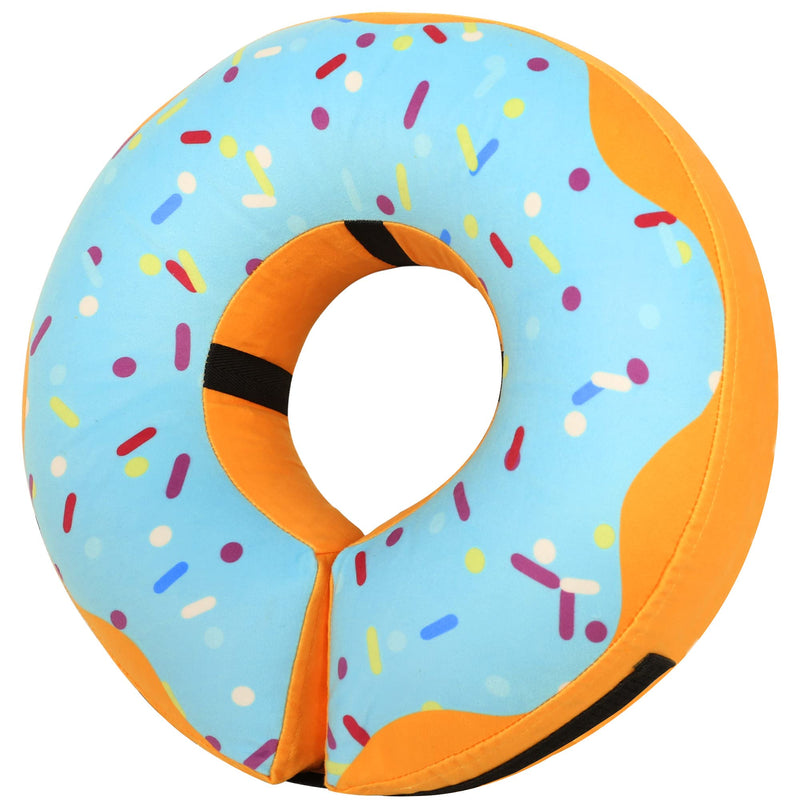 Recovery Donut Collar for Dogs & Cat,Inflatable Dog Cone Collar Alternative After Surgery,Soft Dog Cone for Large Medium Small Dog,Adjustable Dog Neck Donut Collar(Blue,Small) Blue S（Neck 5"-8"） - PawsPlanet Australia