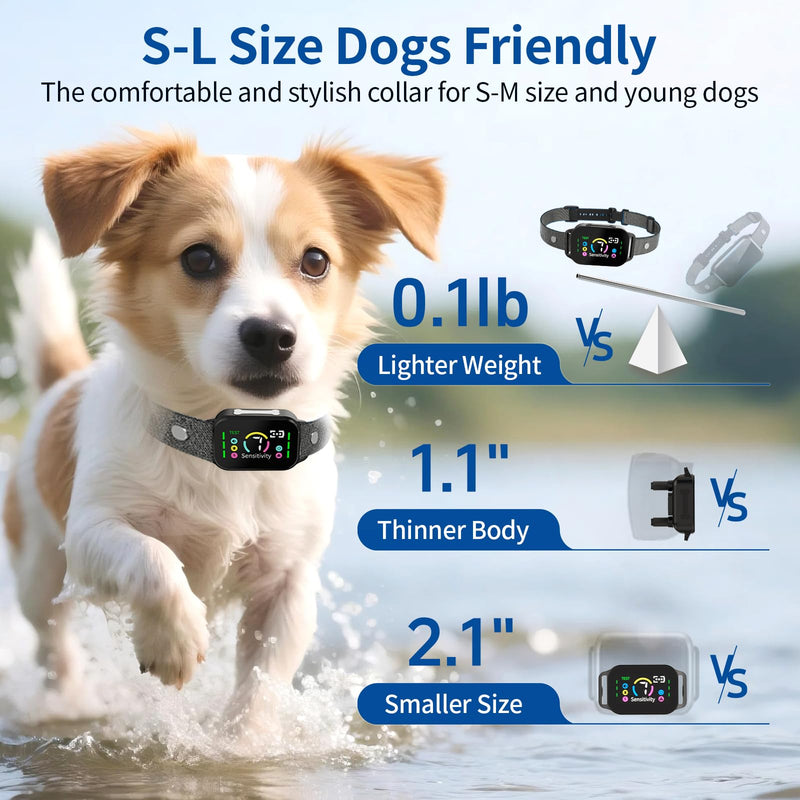 Dog Bark Collar for Large Medium Small Dogs, Rechargeable Bark Collar, Anti Barking Training Collarwith 8 Sensitivity Levels, Beep/Vibration Modes, Auto Correction for Dogs, IP67 Waterproof - PawsPlanet Australia