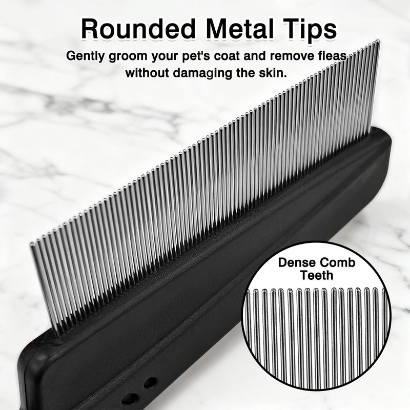3-Pack Pet Flea Comb for Dogs and Cats, Fine-Tooth Lice and Flea Grooming Comb with Stainless Steel Pins and Ergonomic Non-Slip Handle - PawsPlanet Australia