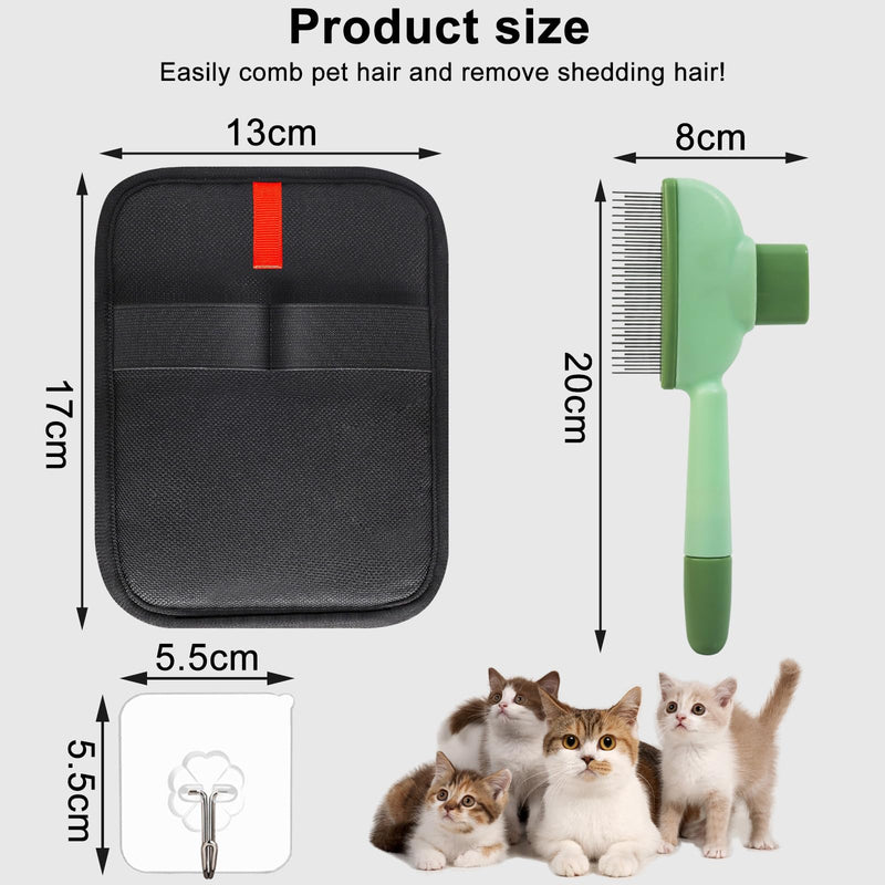 Pet Hair Removal Glove, Magic Brush Pet Hair, Cat Comb, Washable Reusable Dogs Cats Hair Gloves for Furniture, Bed, Sheets, Couch, Clothes, Carpet, Car Seat, Pet Grooming, Curtain (2PCS) 2PCS - PawsPlanet Australia