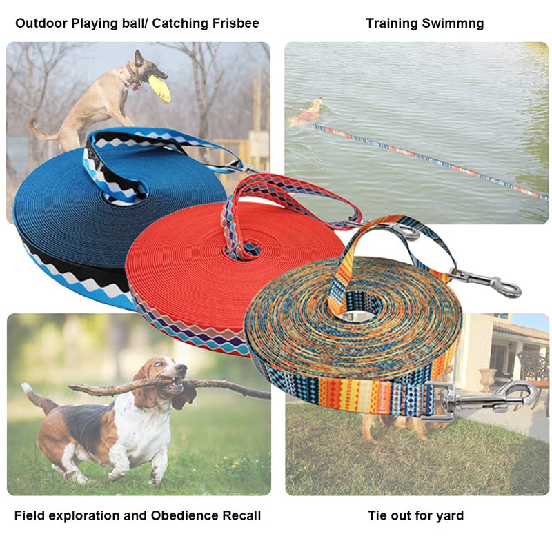 BTINESFUL Printing Nylon Dog/Puppy Obedience Recall Agility Training Lead-12ft, 30ft Long Dog Leash 12 Feet orange - PawsPlanet Australia