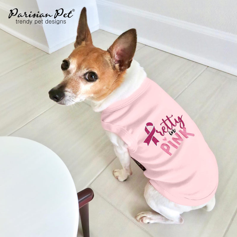 Parisian Pet Dog Shirt – 100% Cotton Shirts for Large Dogs – Trendy Pretty in Pink Sleeveless Puppy Clothes – Soft Breathable Girl Dog Clothes - Stretchy Pet Apparel - Summer Tshirts for Dogs 3XL - PawsPlanet Australia