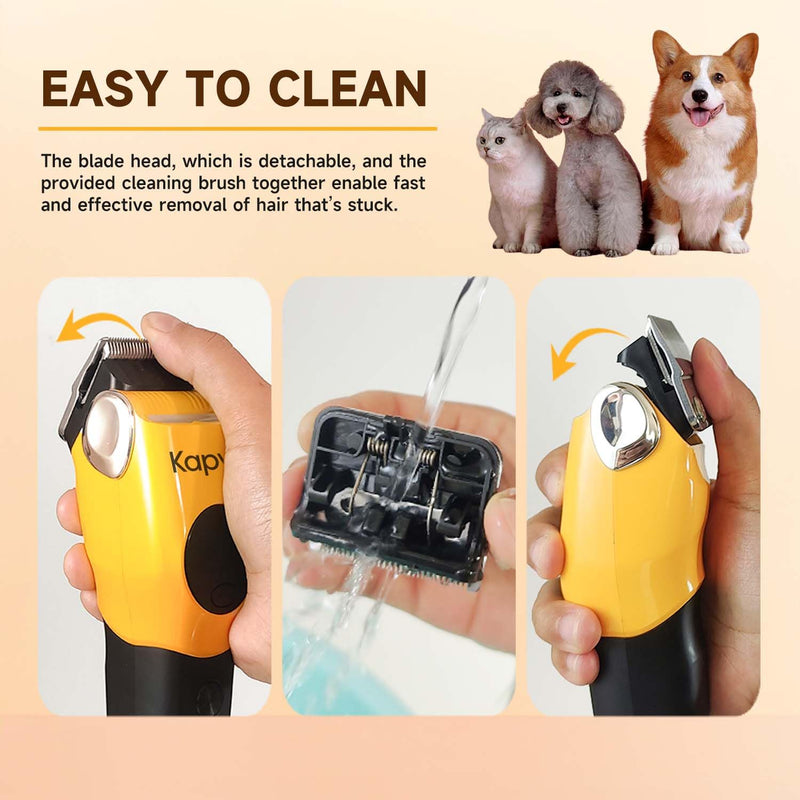 Dog Clippers for Grooming Thick Hair with LED Light,Poodle Grooming Kit with 6 Guide Combs for Dogs Cats Sheep Animals Green