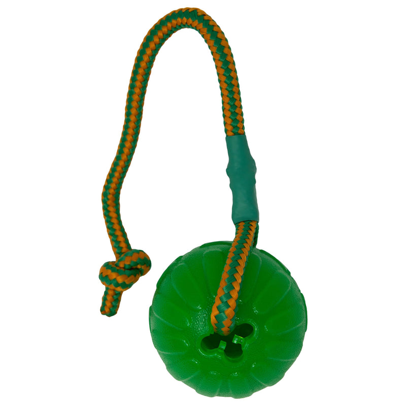 Starmark Everlasting Fun Ball on a Rope Dog Toy,Greens,Medium/Large - PawsPlanet Australia