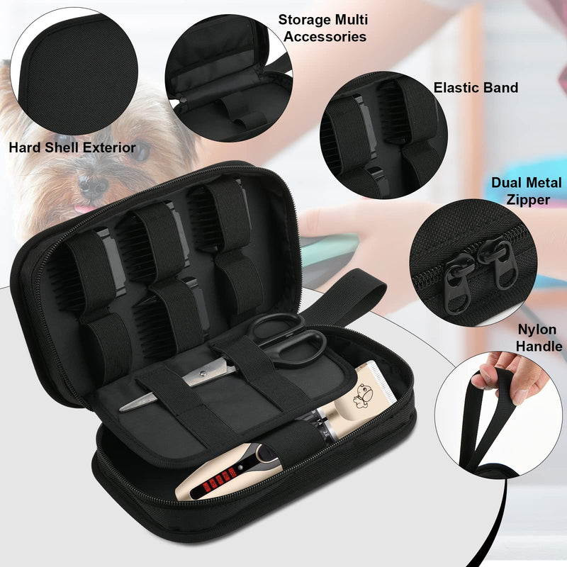 Cosmos Dog Clipper Carrying Case Bag Pet Grooming Kit Storage Bag Pet Shaver Trimmer Organizer Bag Cat Grooming Bag with Handle for Dog Cat Grooming Kit Pet Clipper Shaver (Grooming Kits NOT included) - PawsPlanet Australia