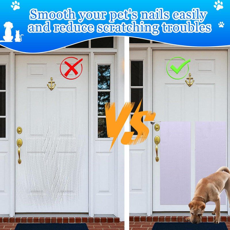 Dog Nail Scratch Board, self-Adhesive Instead of Emery Paper,Door Protector from Dog Scratching,cat Nail File,pet Scratch Areas Substitute for Dog Nail (10 inch * 12.5 feet,White) White - PawsPlanet Australia