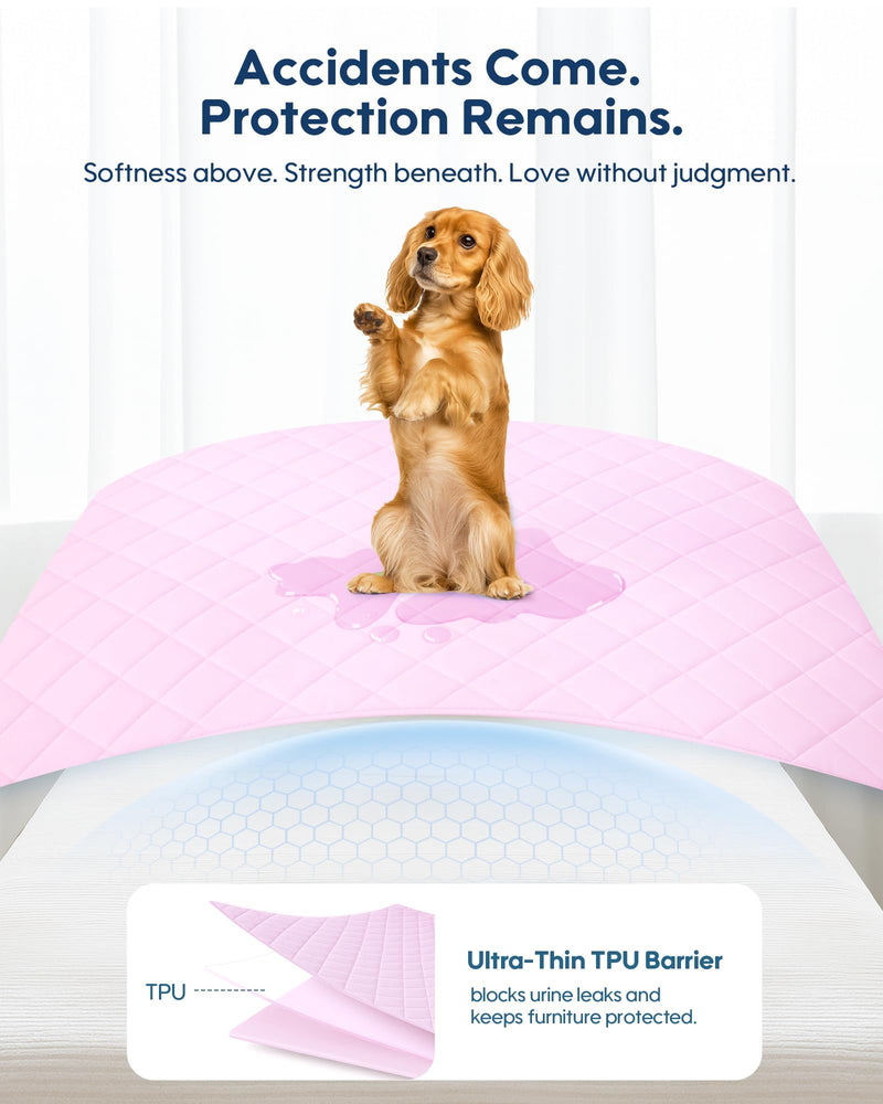 KASBAH Dog Cooling Blanket & Mat, Waterproof Pet Blankets for Couch, Bed and Car Seat, Washable Reversible Dog Blanket Throw (Cool & Warm), Q-MAX >0.5, 40 x 56 Inch Pink 40x56inch - PawsPlanet Australia
