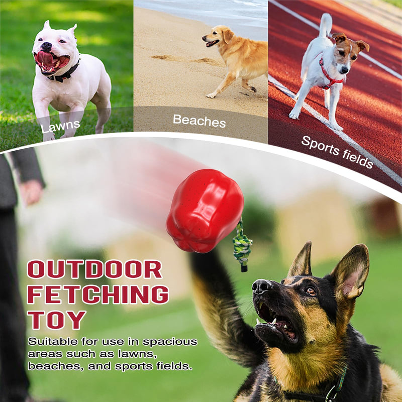 Dog Toy Multi-Functional Pet Toy Long Lasting Dog Chews Squeaky Dog Toys Tough Dog Toys for Gift Red - PawsPlanet Australia
