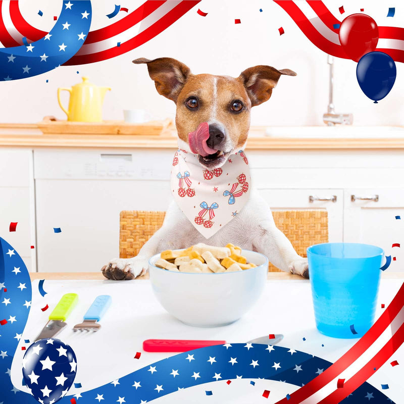 Sanwuta 120 Pcs Dog Bandana Bulk Scarf Washable Dogs Bibs Adjustable Kerchief Pet Bandana for Small and Large Party Pet Hawaii Beach Handkerchief Scarf Accessories (4th of July) 4th of July - PawsPlanet Australia