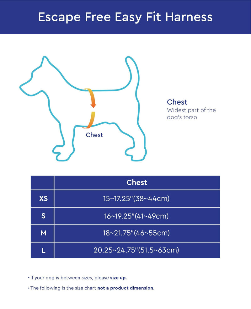 Gooby Escape Free Easy Fit Harness - Blue, Small - No Pull Step-in Patented Dog Harness with Quick Release Buckle for Small to Medium Dogs Small chest (16~19.25")