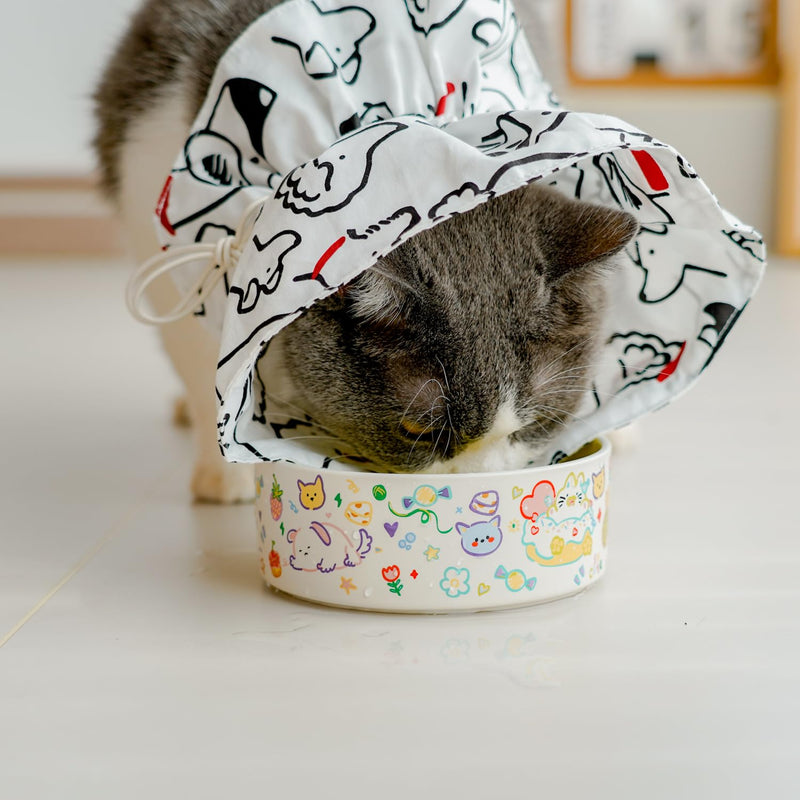 OMEM Soft Cat Cone for Post-Surgery Recovery, 100% Cotton, Adjustable and Foldable, E-Collar, Comfortable, Hand Washable, Prevents Wound Licking for Cats and Kittens (Berry)