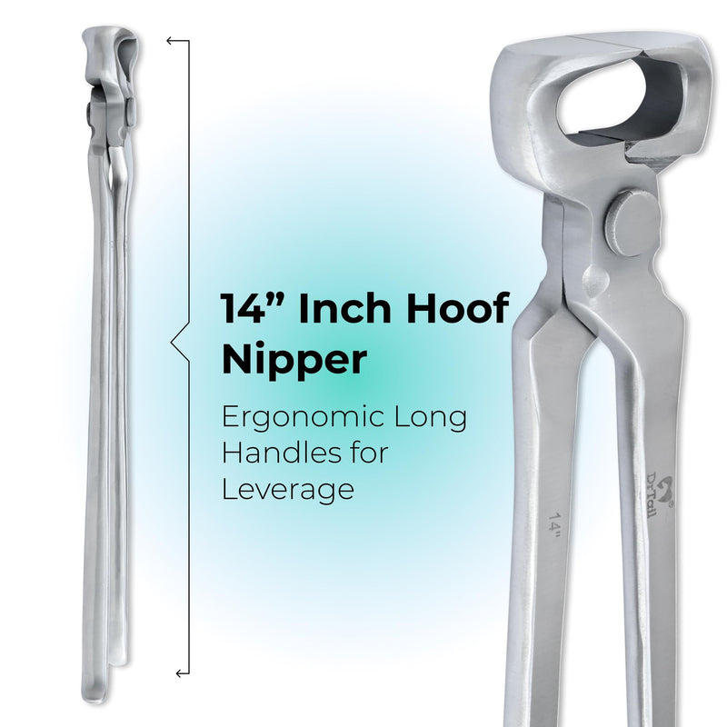 14" Hoof Nipper, Carbon Steel & Chrome Vanadium Farrier Tool for Horses – Durable, Sharp & Rust-Resistant 14"Hoof Nipper