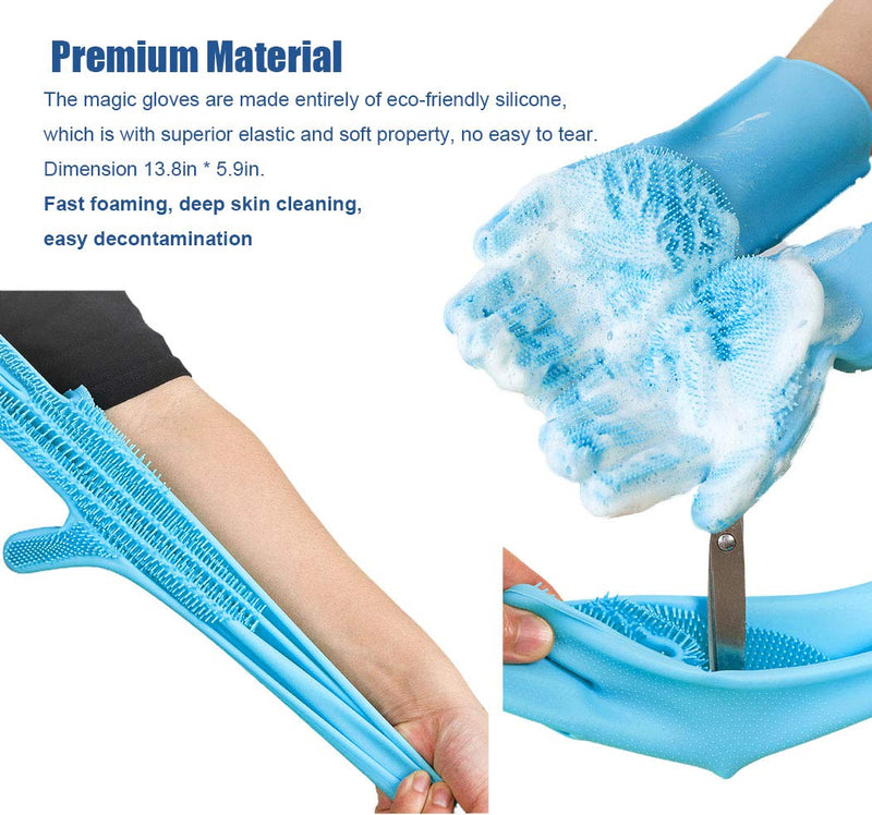 Pet Washing Bathing Grooming Gloves Dog Cat Hair Remover Brush Hair Removal Gloves Pet Nail Clippers, 3 in 1 Pet Washing Bathing Grooming Kit - PawsPlanet Australia