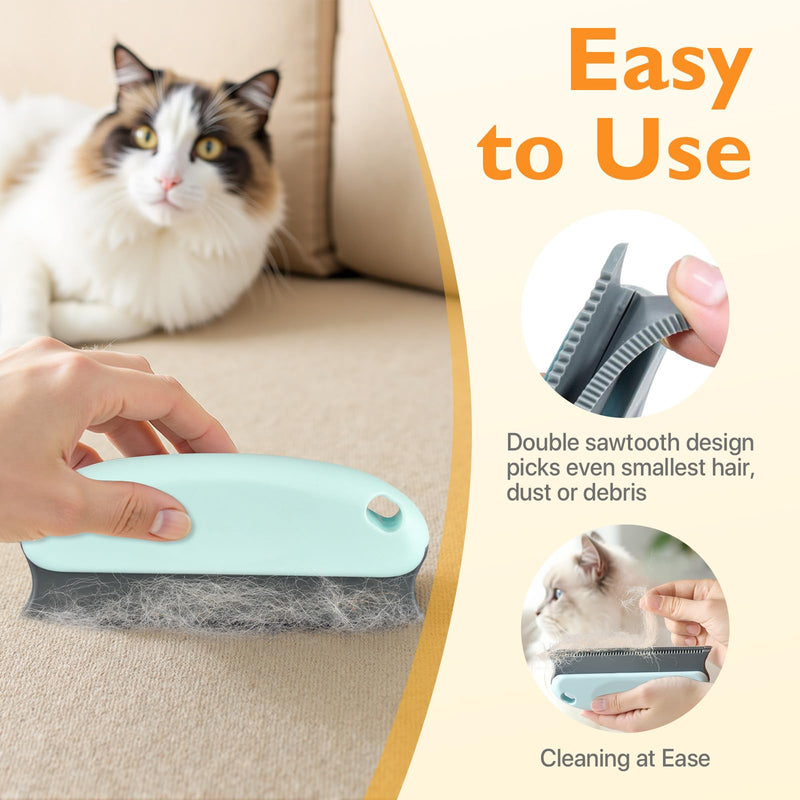 Pet Hair Removal Tool 3 Pack Dog Cat Hair Remover Carpet Scraper Rake Fur Removal Brush Lint Remover Shaver for Car Furniture Couch Green - PawsPlanet Australia